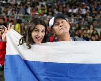 Anna Chicherova. World Championships 2011 (Daegu). With Viktor Morgachyev