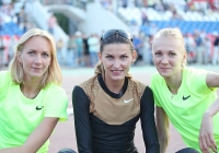 Anna Chicherova. Russian Champion 2012. With Svetlana Shkolina and Irina Gordeyeva