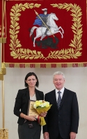 Natalya Antyukh. With Sergey Sobyanin