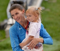 Anna Chicherova. World Championships 2013. With Nika