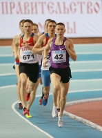 Russiun Indoor Championships 2016. 800m Final. Anton Kozlov ( 42), Danil Strelnikov ( 671), Sergey Dubrovskiy ( 227)